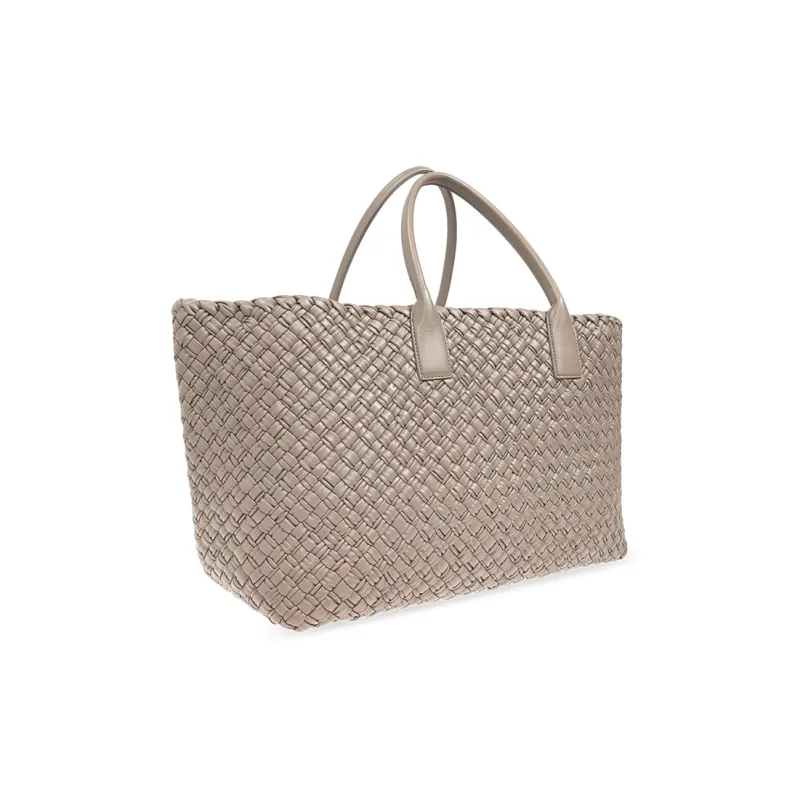 Bottega Veneta CABAT Leather Tote Bag, Shopping Bag, Handbag Tubas Women's Beige-1