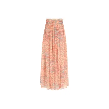 AMANI Casual Long Skirt Women's Orange