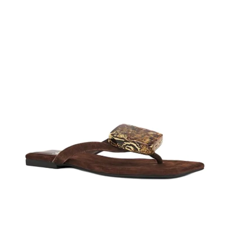 Jeffrey Campbell Abrasion Resistant Flip Flops Women's Brown-2