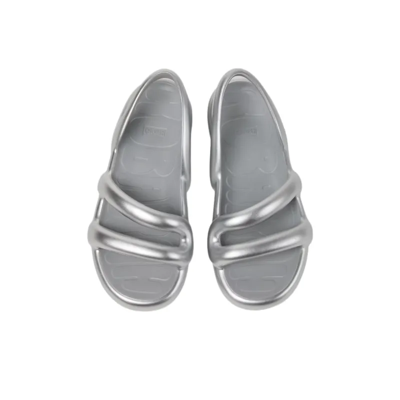 CAMPER Kobarah Flat One Strap Sandals Women's Silver-2