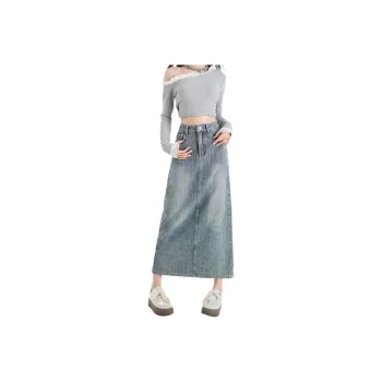 YINLEI Denim Long Skirt Women's
