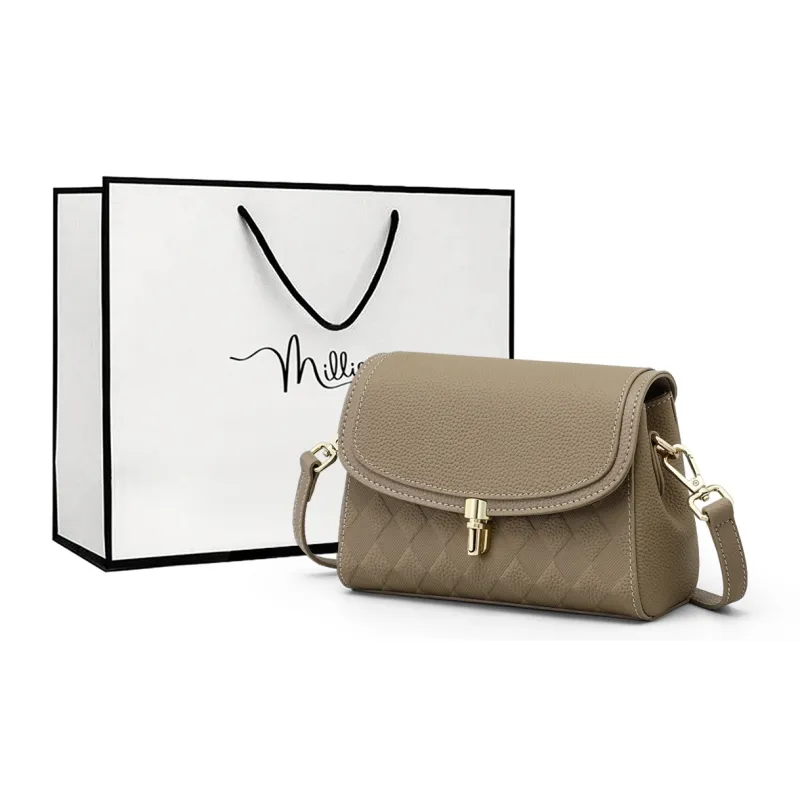 MILLIE'S Cow Leather Crossbody Bag, Shoulder Bag Regular Women's Khaki-0