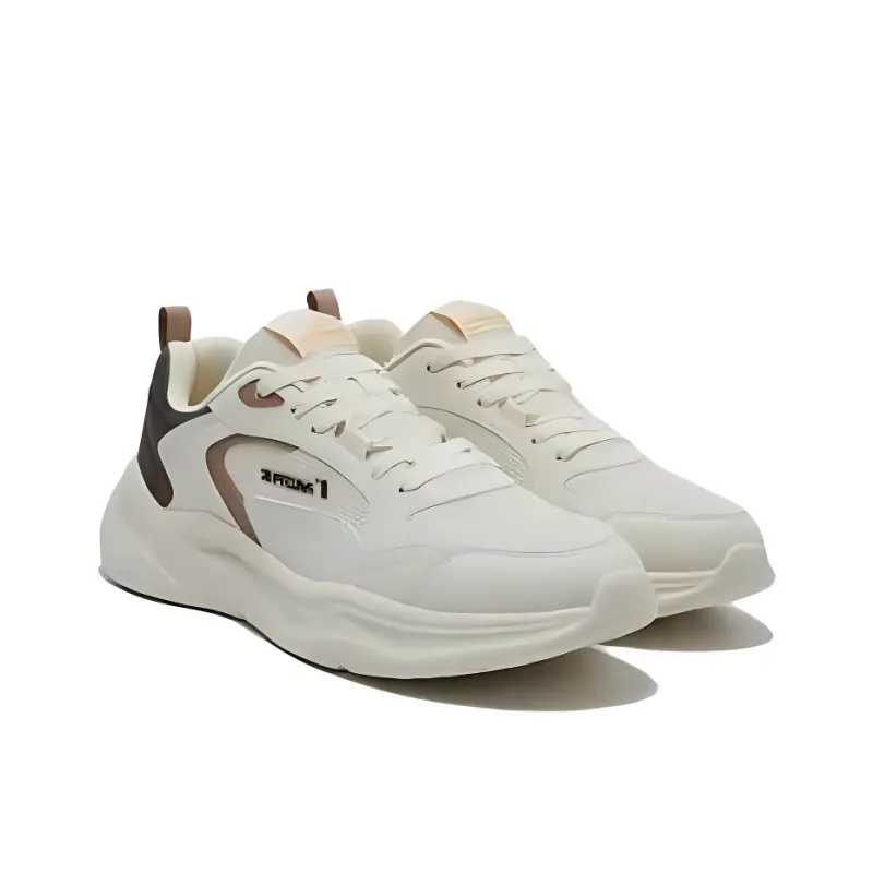 361° Anti Slip Wear Resistant Low Top Casual Shoes Men's Beige Brown Green-3