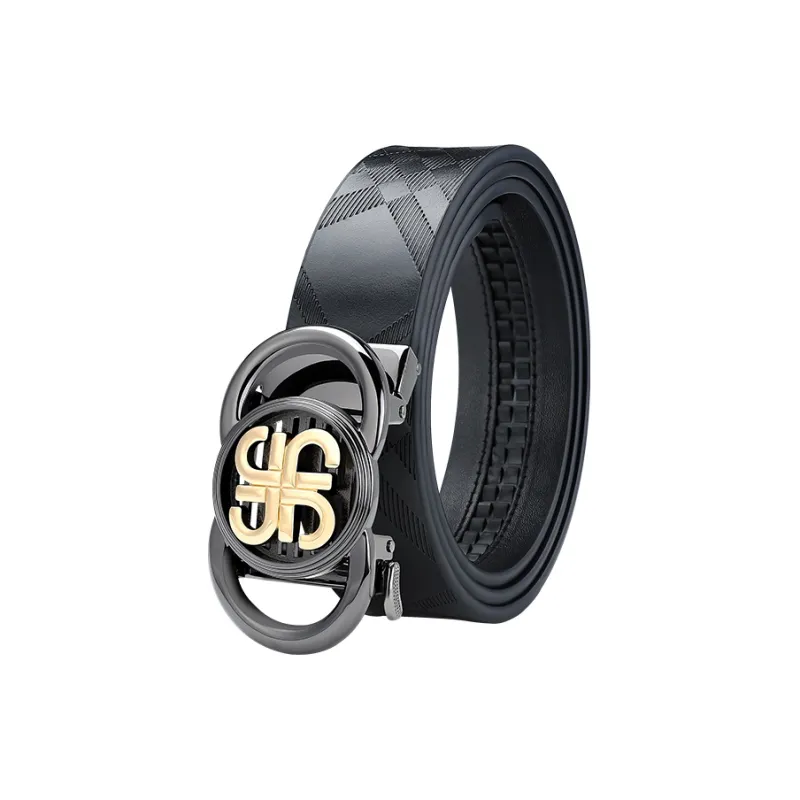 MILLIE'S Cow Split Leather Belts Men's Width 3.4cm-0