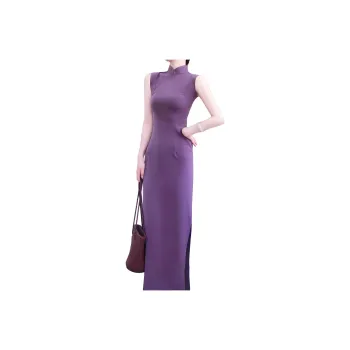 MDEHT Cheongsams Women's Morandi Purple