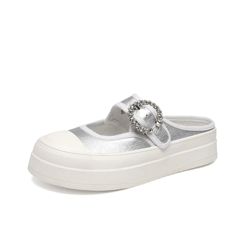 ZHR Closed Toe Slippers Women's Silver-1