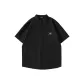 [Imitation Linen Stand Collar]Black (Simple Line Beige Chest Logo)