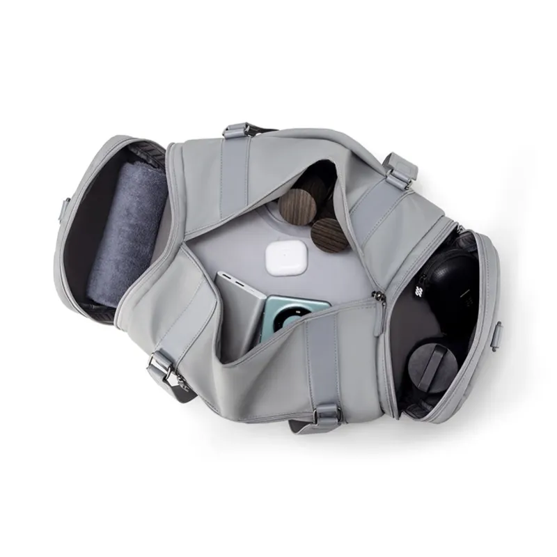 HLA Three Body Collaboration Polyester With PU Travel Bag 30L Unisex Black/Gray-3