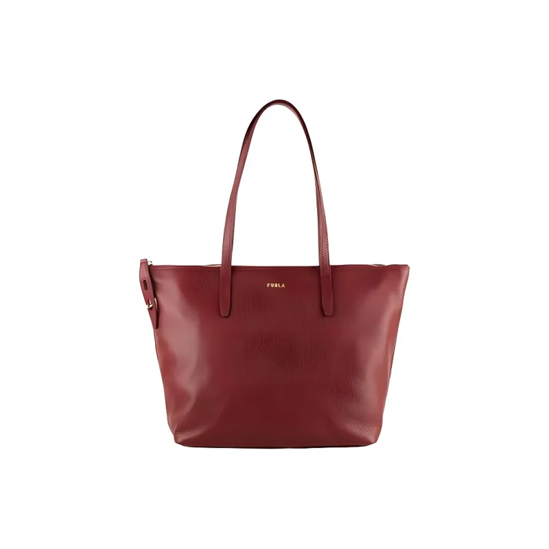 Furla Leather Tote Bag Shopping Bag Handbag Regular Women's Red-0