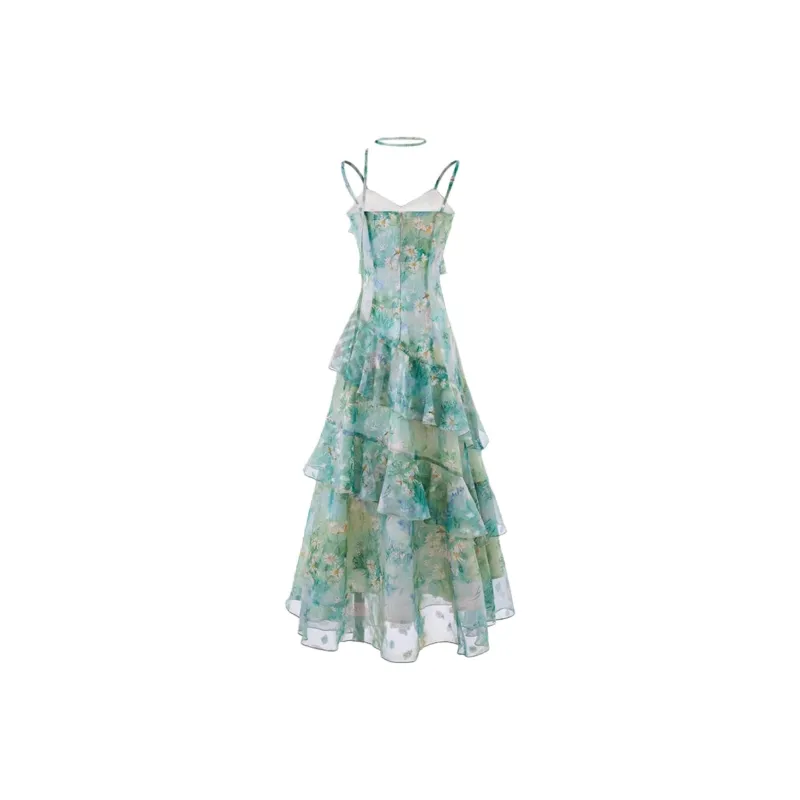 GOSO Slip Dresses Women's Green-1