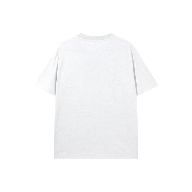 YK&YB T Shirts Unisex White Gray-1