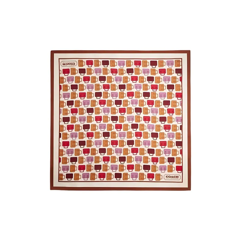 COACH Silk Scarves Women's Brown-0