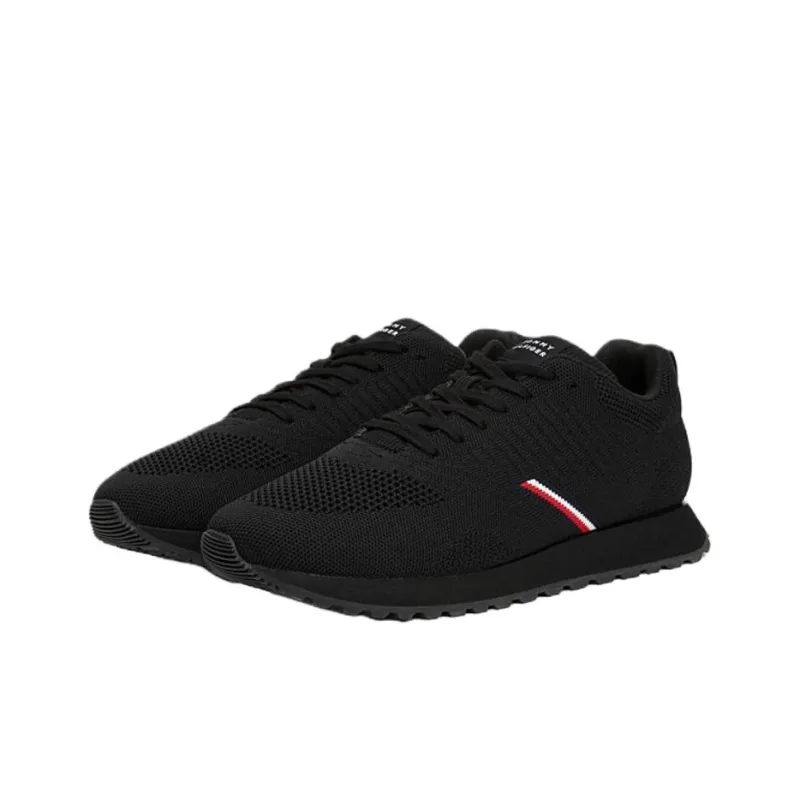 Tommy Hilfiger Trainers Low Top Casual Shoes Men's Black-2