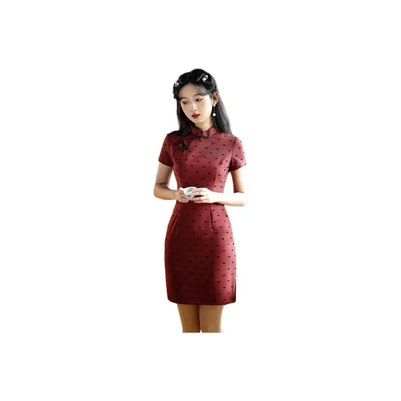 MDEHT Cheongsams Women's Red-0
