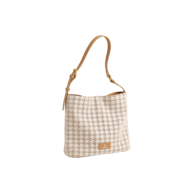 Miao Di Fabric Shoulder Bag Regular Women's Milk Tea Apricot-4