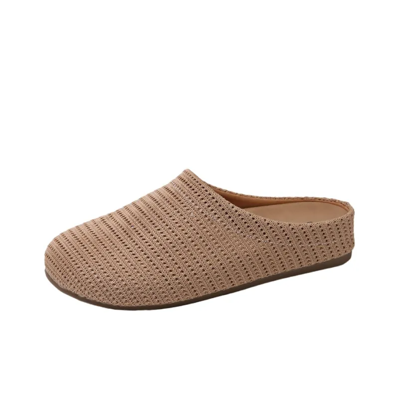 SUPEREDGE Rubber Sole Quiet Abrasion Resistant Closed Toe Slippers Women's-10