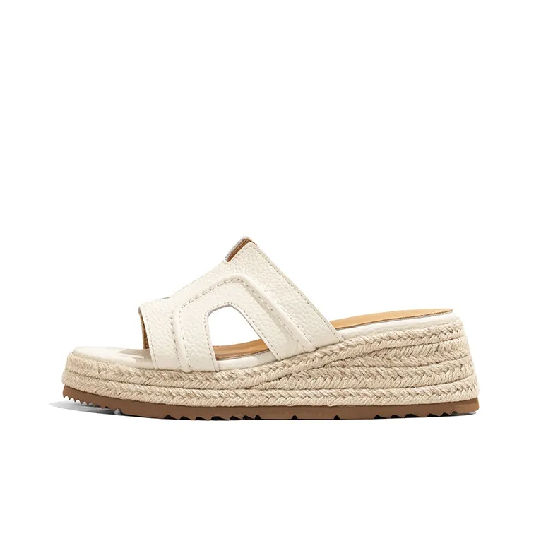 Old Meow Slide Slippers Women's Ecru-0