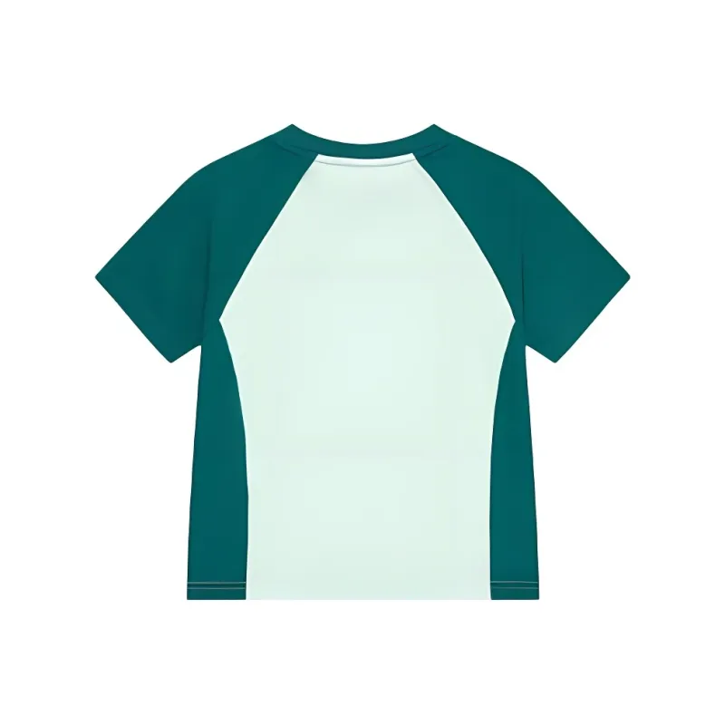 QIAODAN Dry T Shirt Women's Frost Green/Deep Hong Kong Green-1