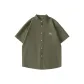[Twill Stand Collar]Army Green (Hb Simple Line Beige Chest Logo)