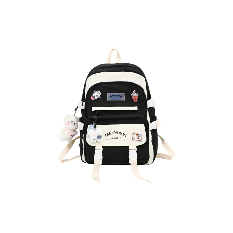 Wolfhorse Nylon Backpack Regular Unisex Black/Purple/Pink/Blue-0