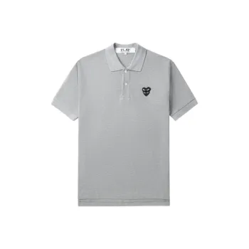 CDG Play Polo Shirts Unisex Gray