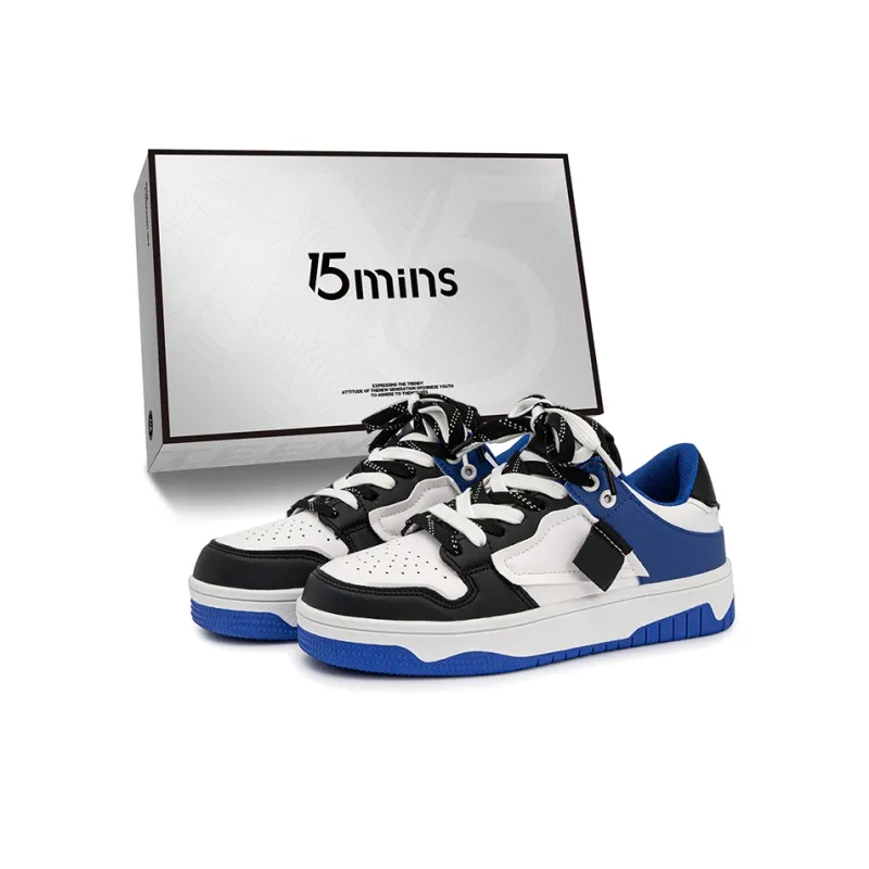 15 MINS Shock Absorbers With Slip Resistant Features Low Top Skateboard Shoes Unisex-9