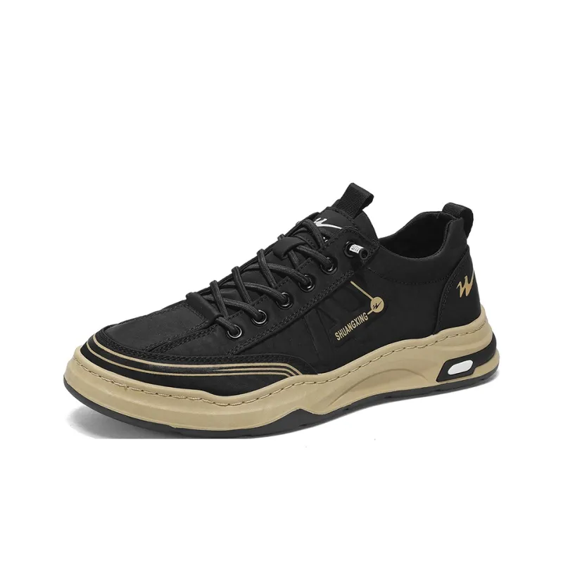 Binary Abrasion Resistant Low Top Skateboard Shoes Men's Black-5
