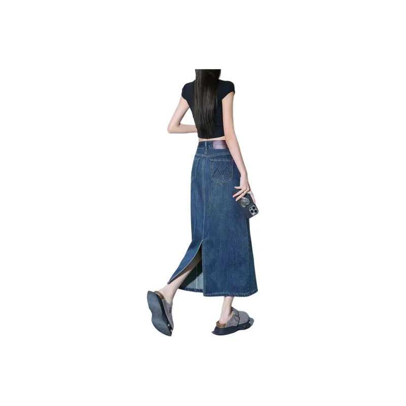 YINLEI Denim Long Skirt Women's-6