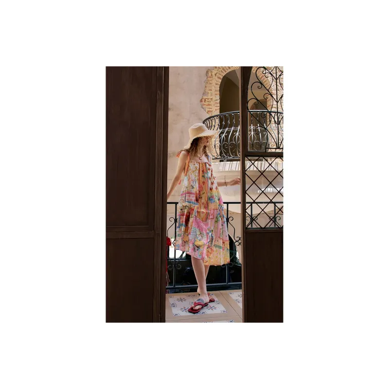 ELF SACK Slip Dresses Women's Fox Print-5