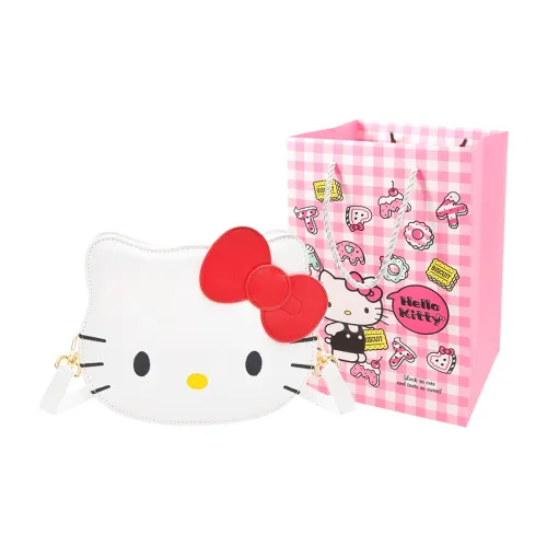 Sanrio Hello Kitty, Collaboration Polyurethane Crossbody Bag Women's White