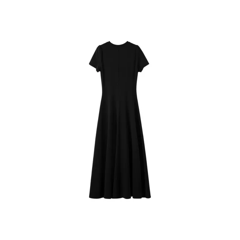 Late White Short Sleeved Dress Women's-1