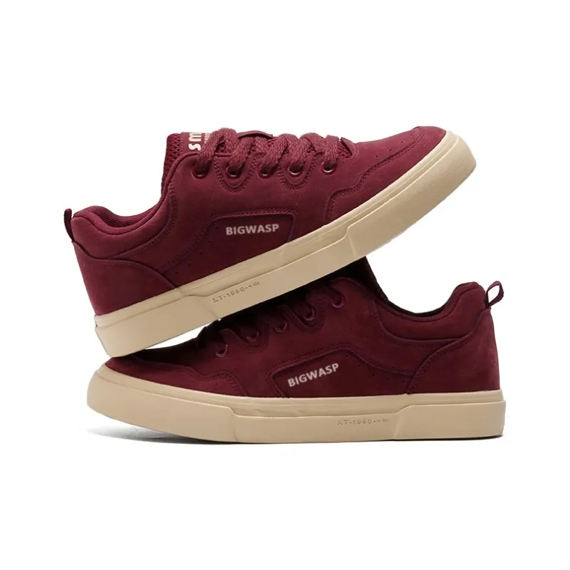 BIGWASP Slip Resistant Cushioning Height Increasing Low Top Skateboard Shoes Men's-7