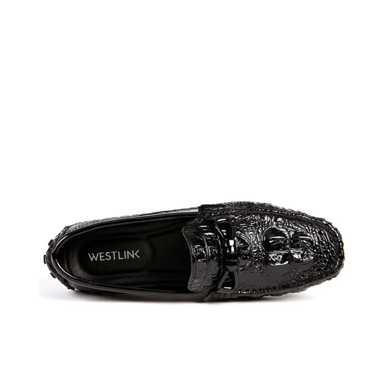 WESTLINK Gommino Loafers Men Black-4