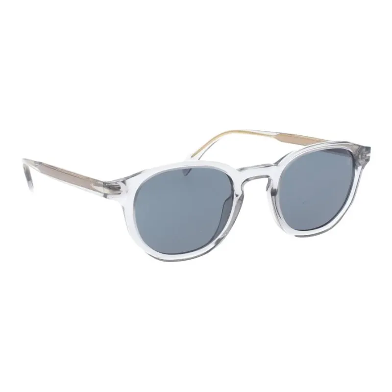 David Beckham Acetate Oval Sunglasses Men's Transparent-2
