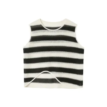 3COLOUR Knitwear Women's Black White Stripes