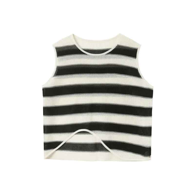 3COLOUR Knitwear Women's Black White Stripes-0