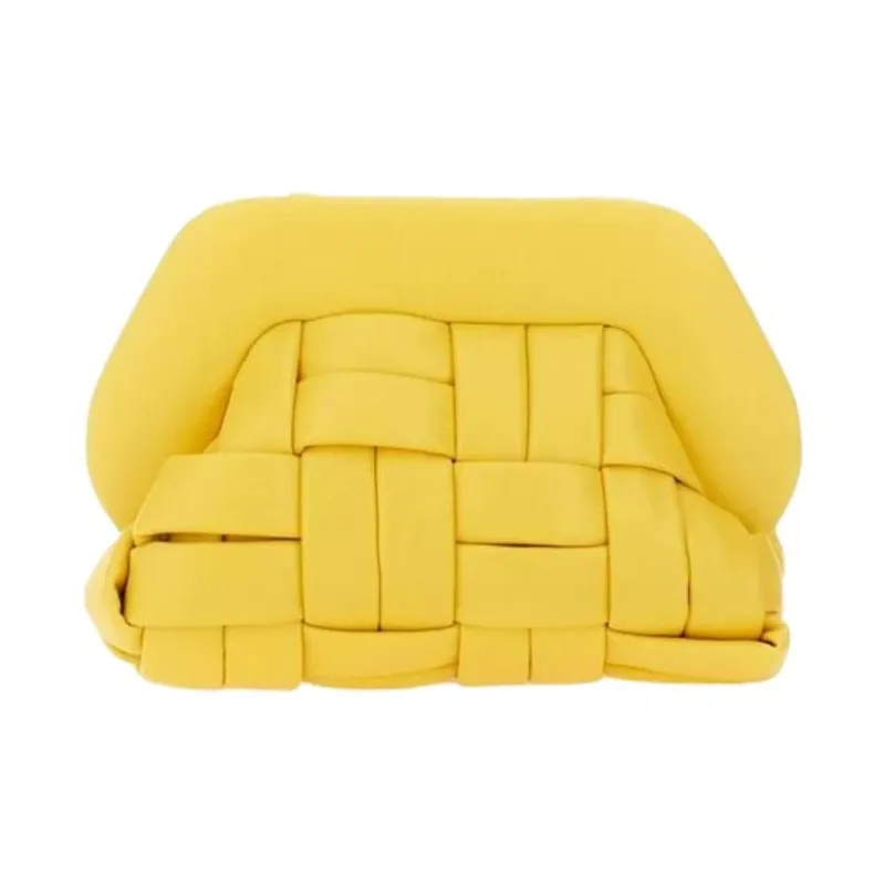 THEMOIRE Polyurethane Clutch Women's Yellow-0