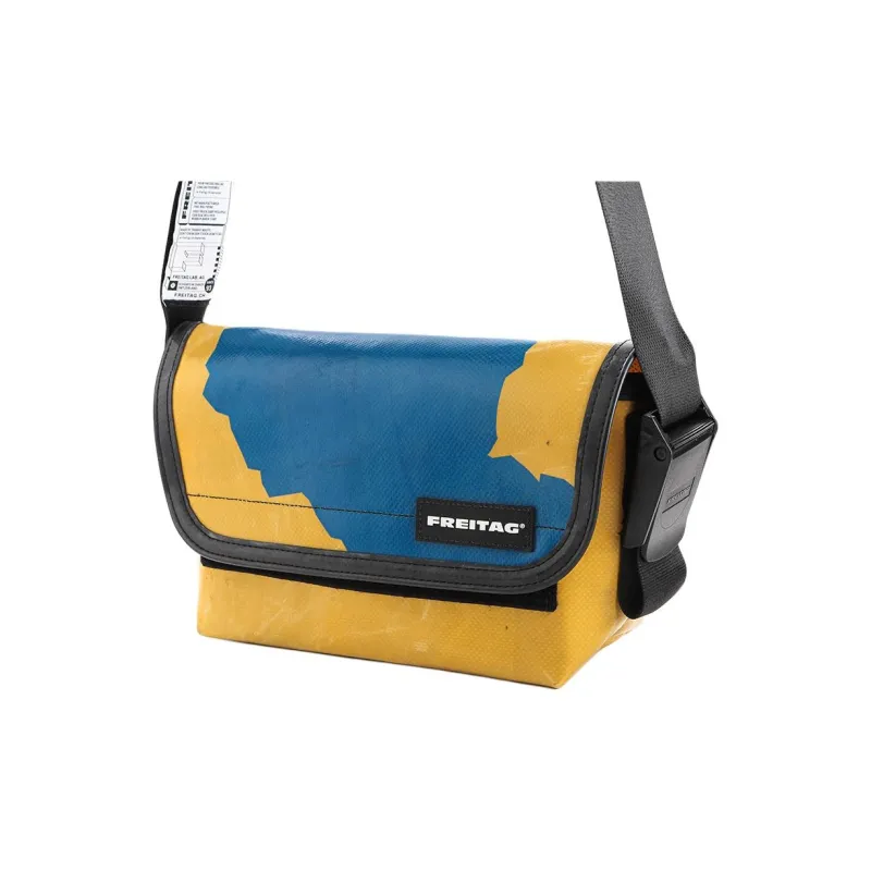 FREITAG Polyester Messenger Bag, Crossbody Bag, Shoulder Bag Unisex Yellow & Blue-1