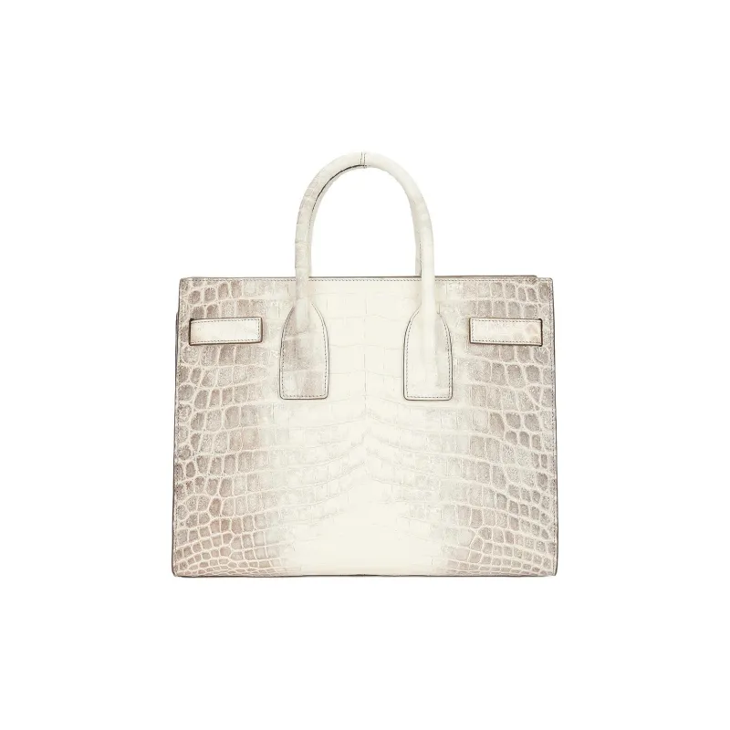 SAINT LAURENT Calfskin Tote Bag, Shopping Bag, Shoulder Bag, Crossbody Bag, Handbag Trumpets Women's Glacier Gray-1