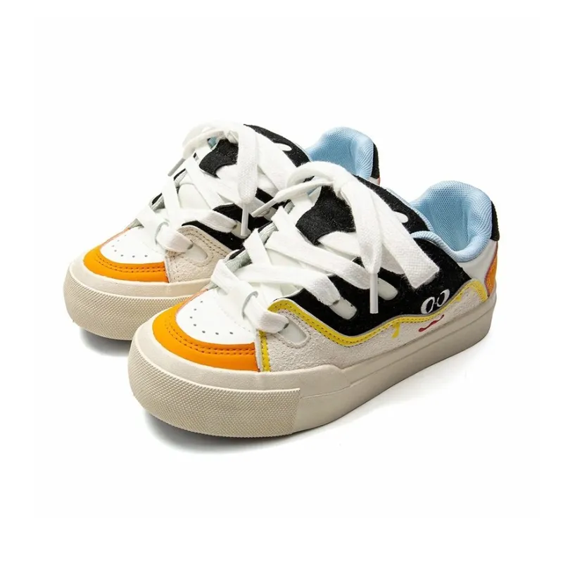 PIYOPIYO Anti Slip Wear Resistant Low Top Skateboard Shoes Women's Cow Black-10