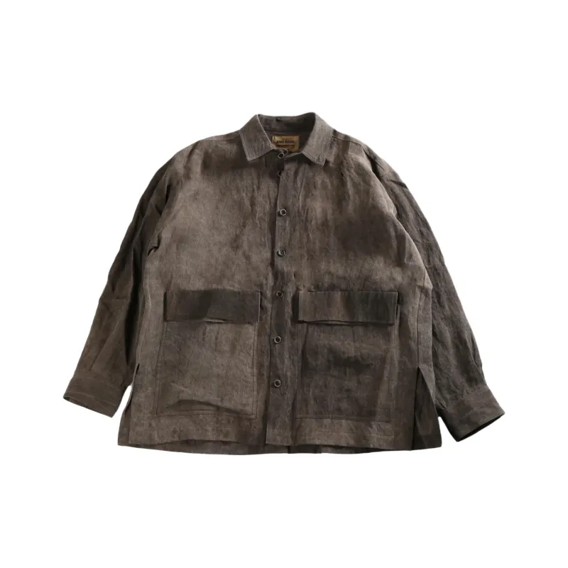 UMA WANG Linen Overshirt-0