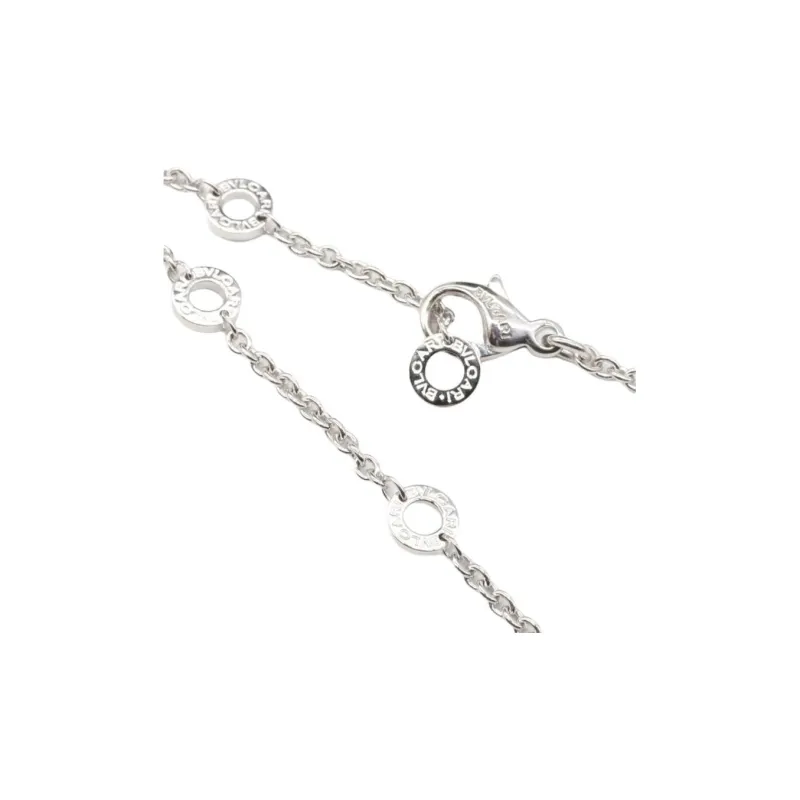 BVLGARI 2010s 18K White Gold Astrale Cherki Necklace-2