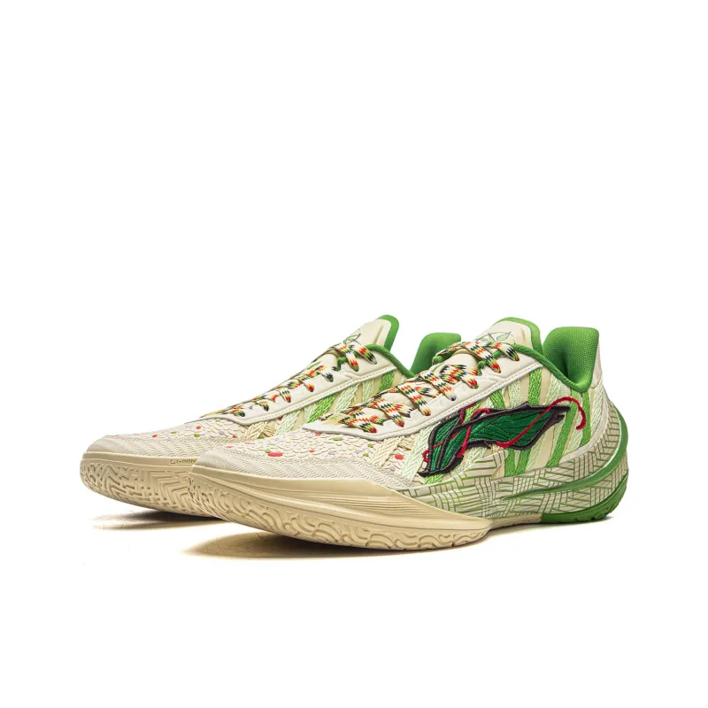 LiNing Blade 5 V2 Shock Absorbers Slip Resistant Breathable Low Top Basketball Shoes Men's Green-2