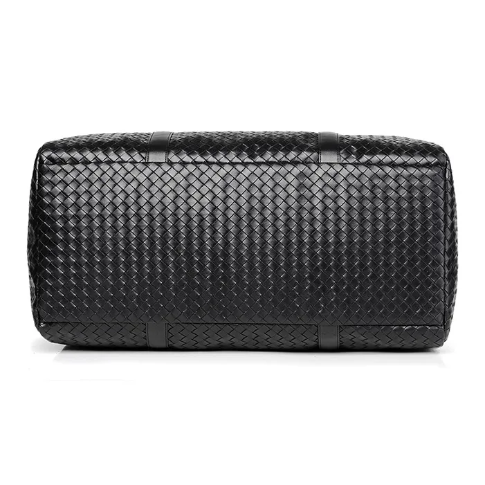 Mulinsen Polyester One Shoulder Crossbody Bag, Travel Bag Unisex Black/Brown-2