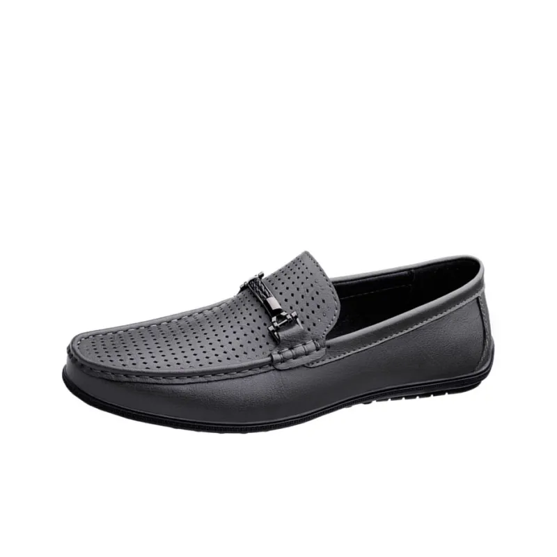 BAGE Gommino Loafers Unisex Black-12