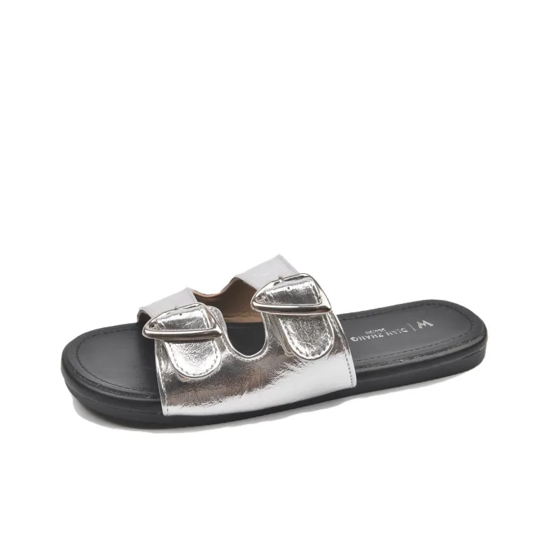 WUJI Rubber Sole Metal Slip Resistant Abrasion Resistant Slide Slippers Women's-5