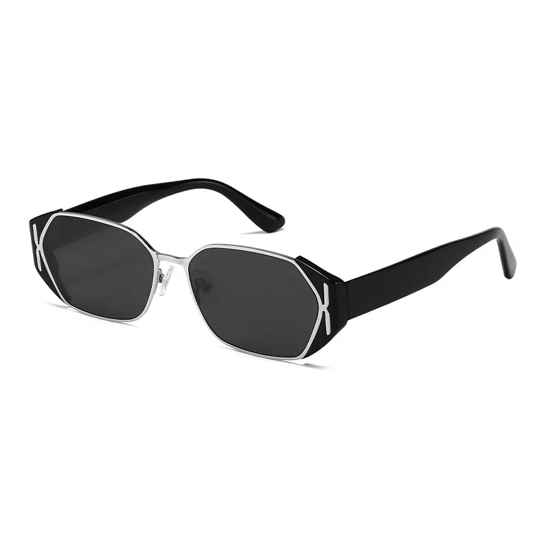 JIANGDAREN Plate Frame Irregular Shape Sunglasses Unisex-0