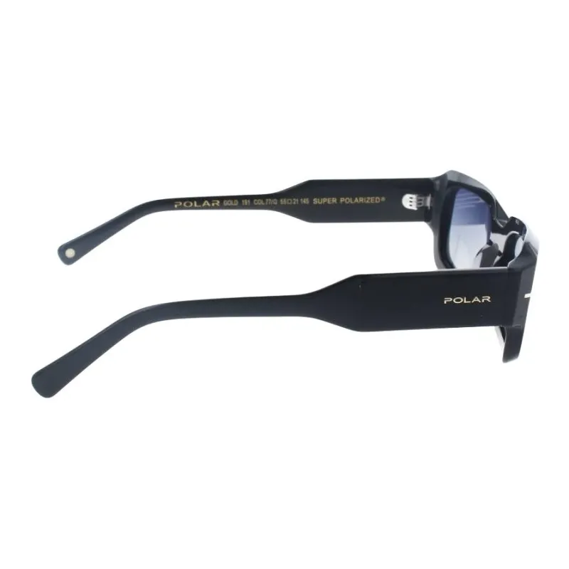 Polar Acetate Rectangular Sunglasses Unisex Black-2