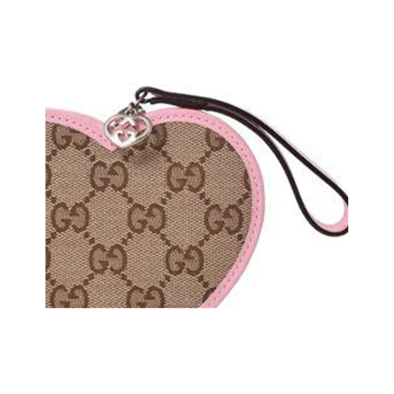 GUCCI Cow Leather Coin Purse Regular Kids' Ebony/Pink-2