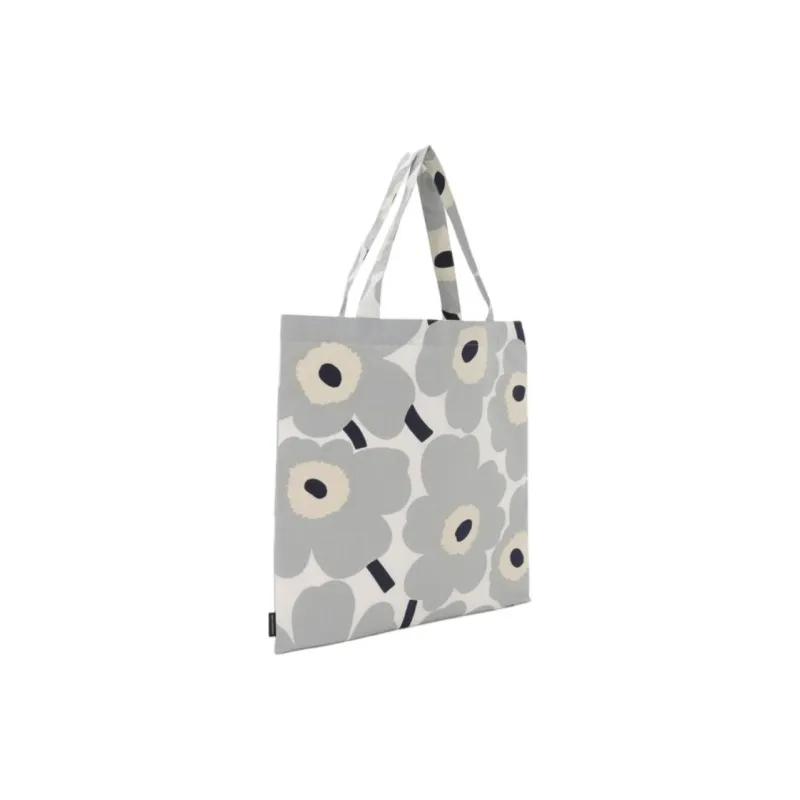 Marimekko Cotton Tote Bag, Shopping Bag, Handbag Trumpets Women's Light Gray-1
